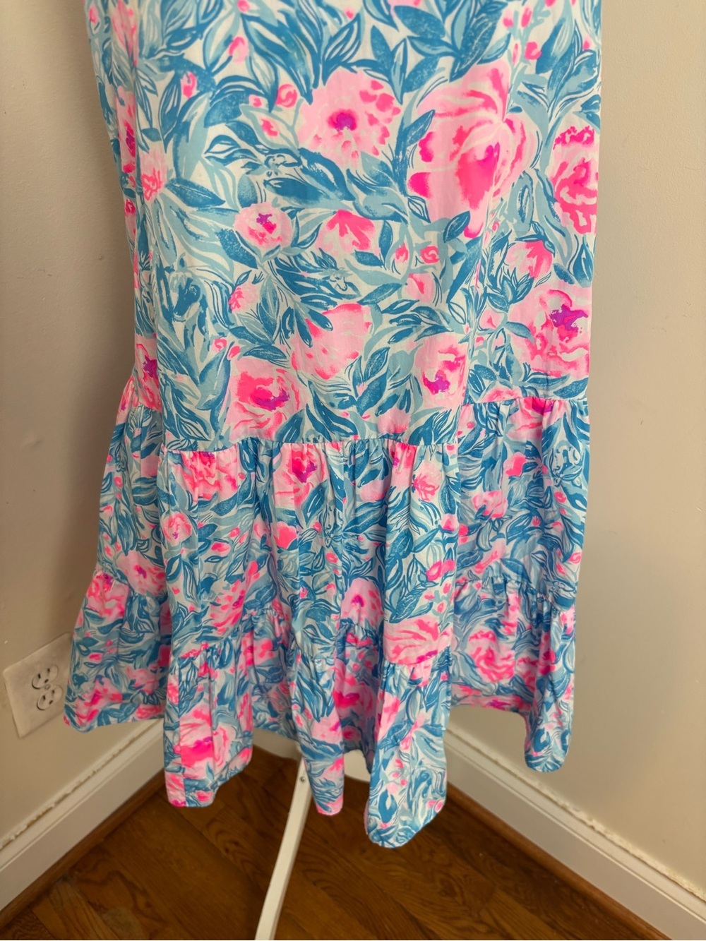 Lilly Pulitzer Trina Dress In Bondi Blue My Little Peony floral Print Size Small - Picture 11 of 13